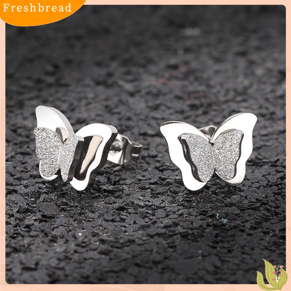 Terlaris Fashion Butterfly Women Ear Studs Earrings Evening Party Jewelry Gift Charming