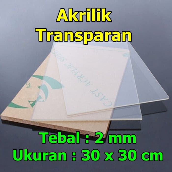 

Acrylic Transparan 2mm 30x30 cm Akrilik Bening Transparant