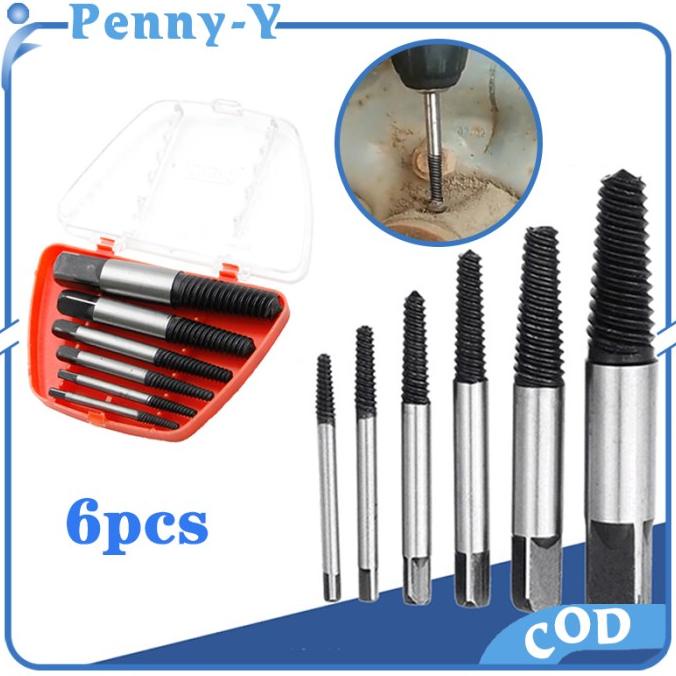 paling diminati] 6pcs Screw Extractor / Pembuka Baut Patah / Pencabut Baut Patah