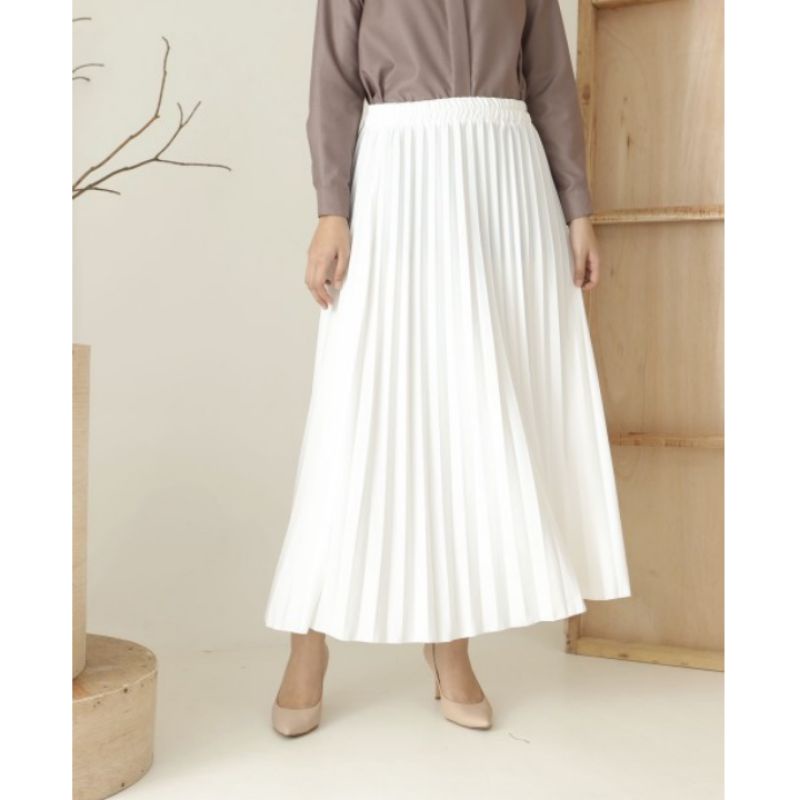 Rok plisket putih rok plisket hitam rok putih plisket rok hitam plisket rok plisket cream rok polos