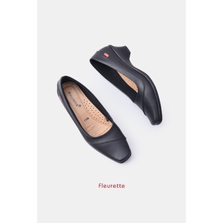 Fleurette Sepatu  Kerja Kantor Pantofel  8664 Hitam  