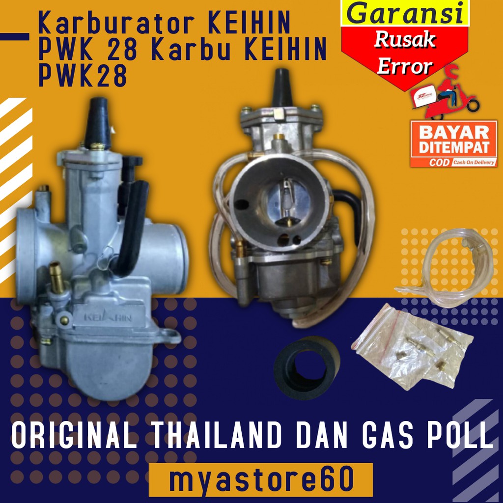 Karburator ORIGINAL KEIHIN PWK 28 Karbu KEIHIN PWK28 CARBU Carburator Keihin pwk 28 Sparepart Motor