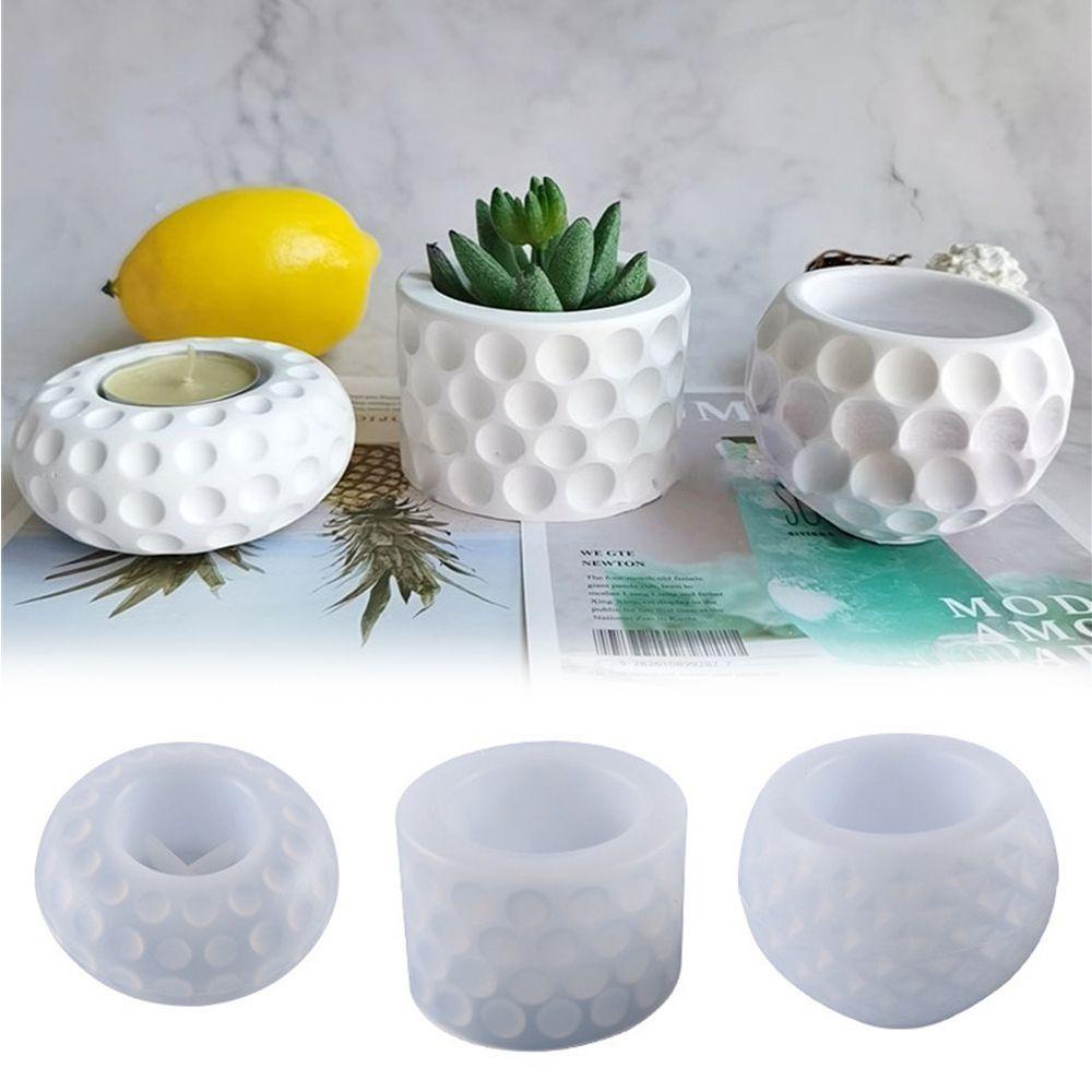 Solighter Crystal Resin Tray Cetakan Penyimpanan Dekorasi Rumah Casting Pot Bunga Cetakan Silikon Gelas Lilin Sukulen Pot Bunga