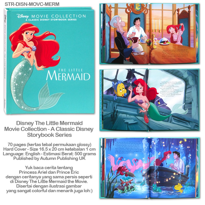 BUKU ANAK : Disney The Little Mermaid Movie Collection - A Classic Disney Storybook Series