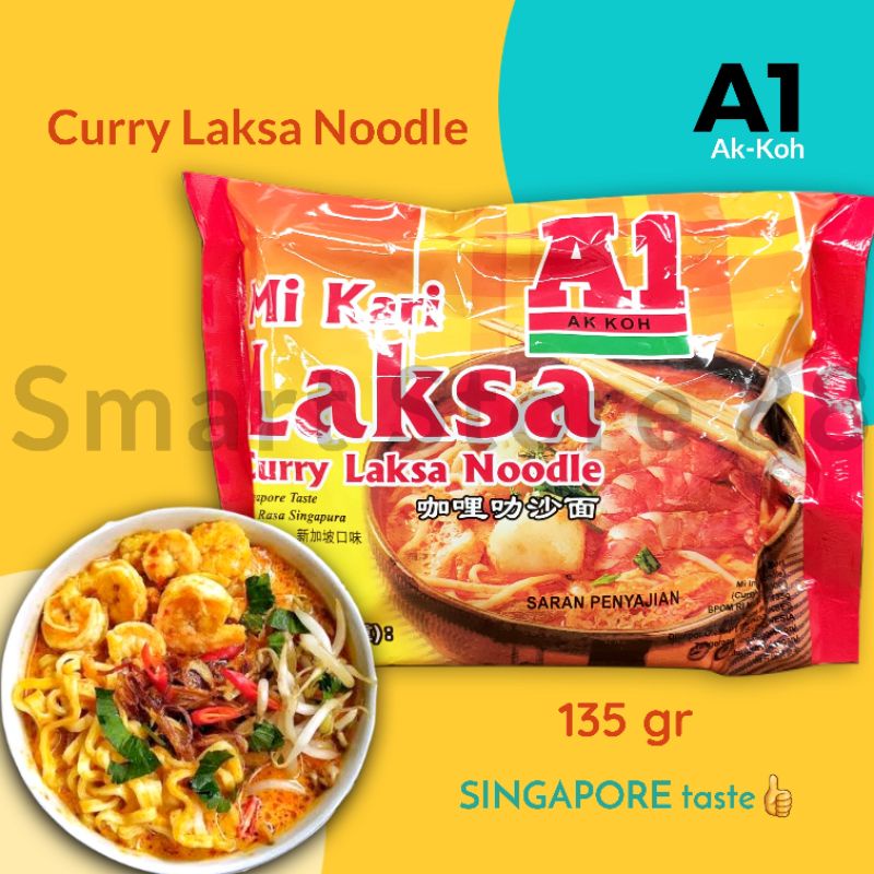 

A1 CURRY LAKSA NOODLE 135GR MI KARI LAKSA MIE KARI LAKSA SINGAPORE