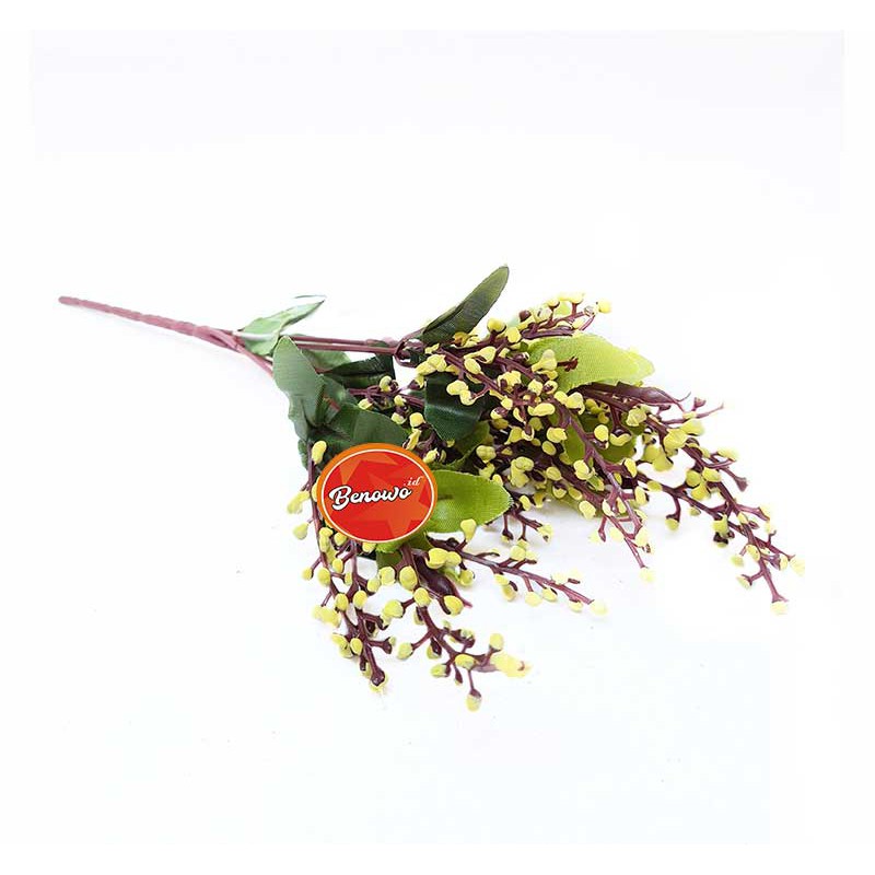 Bunga Artificial Bunga Putik Foam - Rangkaian Buket Bunga Plastik Eceran Setangkai & Grosir - AF16-Kuning