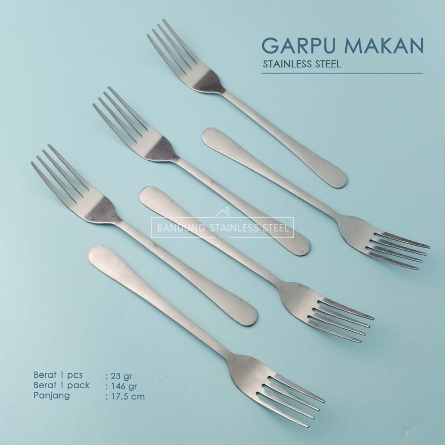 Sendok Garpu Makan Stainless, alat makan set murah 6pcs/pack