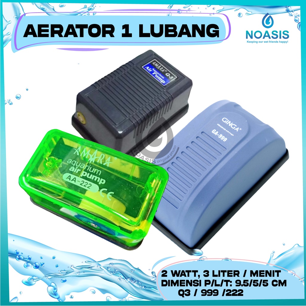 POMPA MESIN AQUARIUM AERATOR GELEMBUNG UDARA AMARA Q3 / 999 / 222