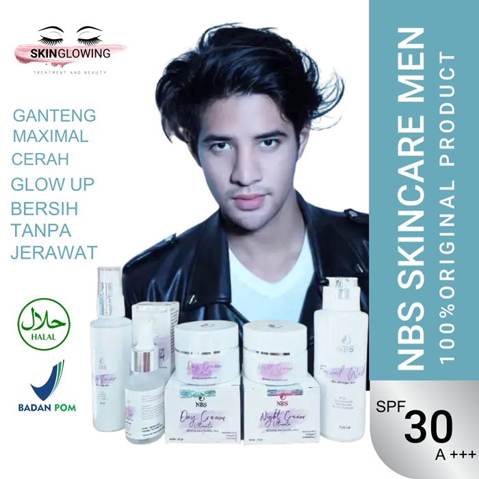 Paket Nbs Skincare Men Skin Care Pemutih Kulit Pencerah Wajah Pria Penghilang Jerawat Ampuh Bpom