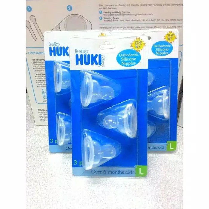 (BISA COD) Nipple Gepeng Huki Dot Silicone isi 3 pcs