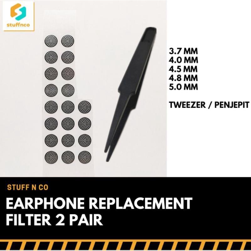 Earphone IEM replacement filter Steel 304 pengganti filter headset