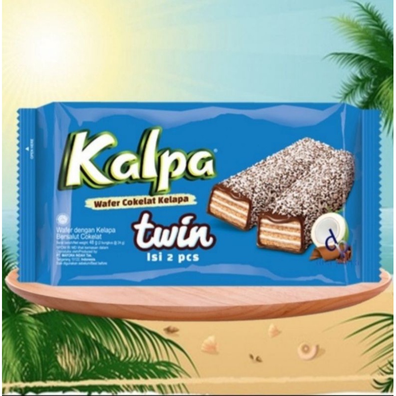 

Kalpa wafer coklat kelapa twin isi 2