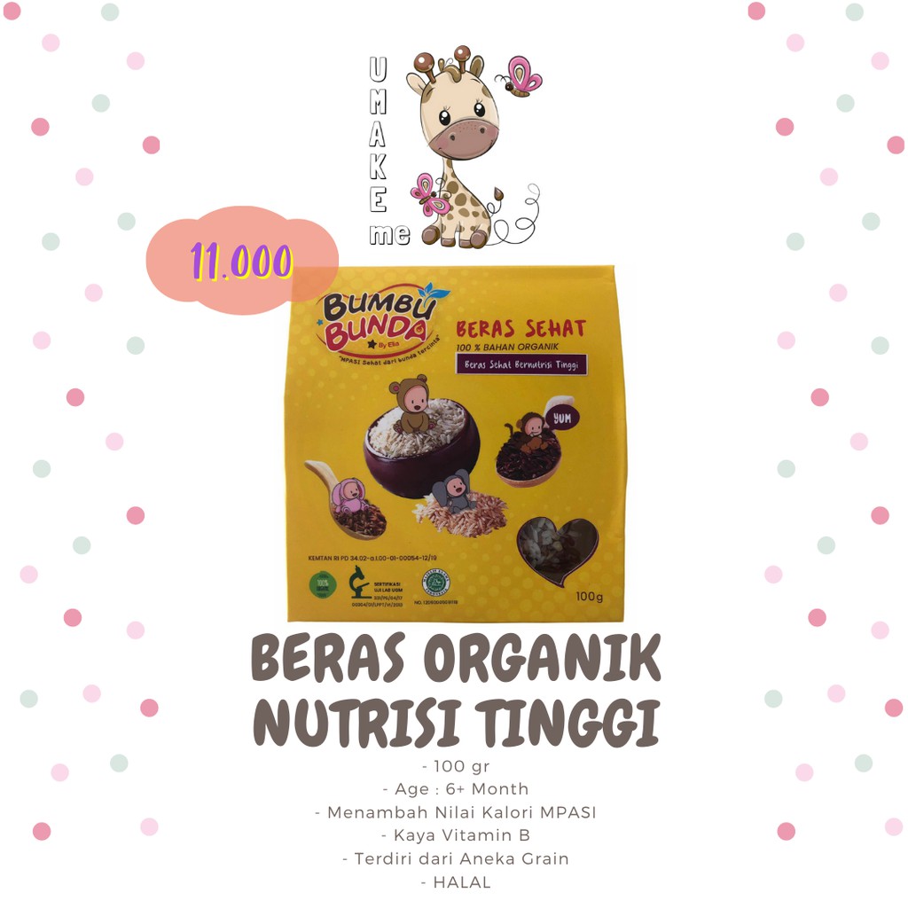

BERAS ORGANIK MPASI / BERAS MPASI ORGANIK / BERAS BUMBU BUNDA / BERAS NUTRISI TINGGI
