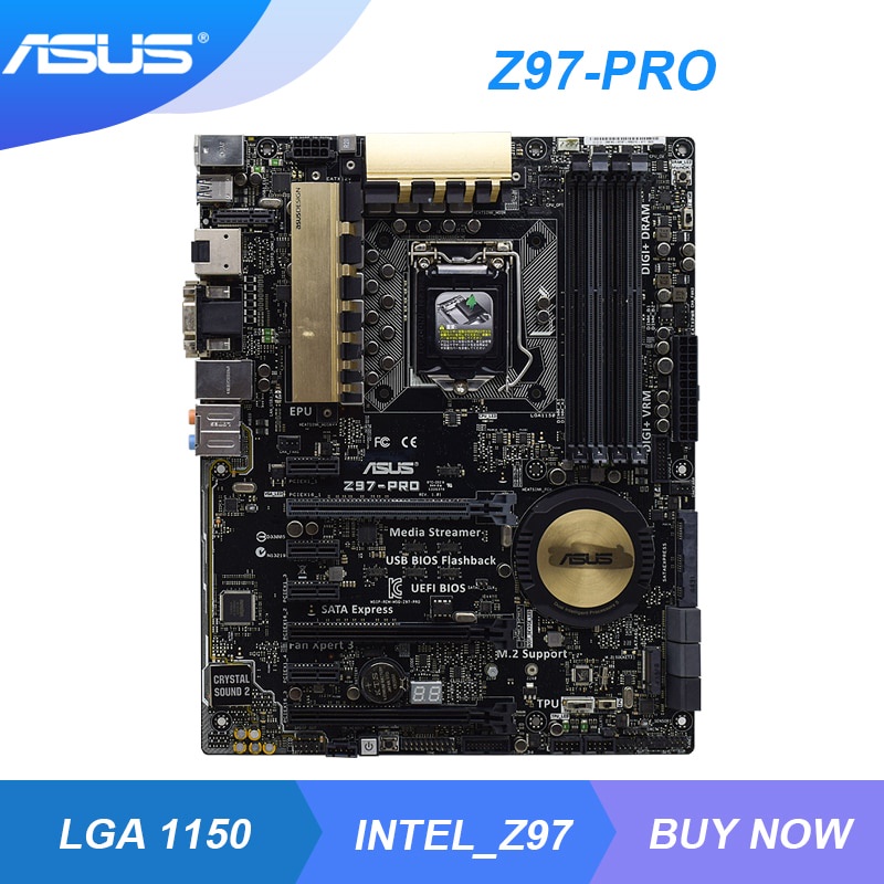 PREORDER 1150 Motherboard ASUS Z97-PRO Motherboard 1150 DDR3 Intel Z97 32GB PCI-E 3.0 USB3.0 M.2 SAT