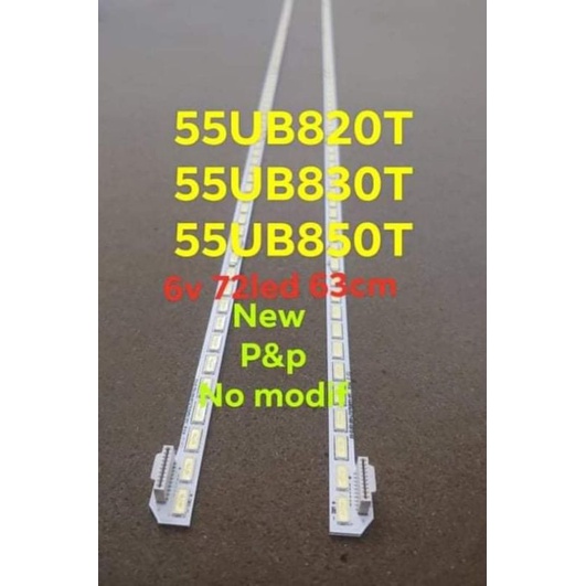 lampu led bl backlight 55ub 55ub820 55ub830 55ub850 55ub820t 55ub830t 55ub850t 72led 6v