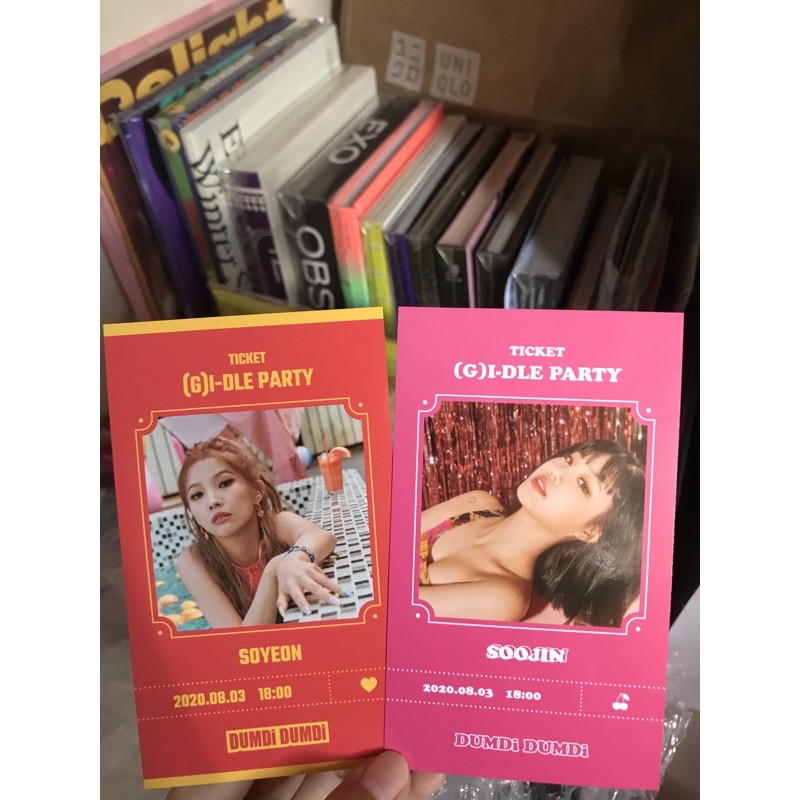 G IDLE INVITATION CARD SOOJIN SOYEON