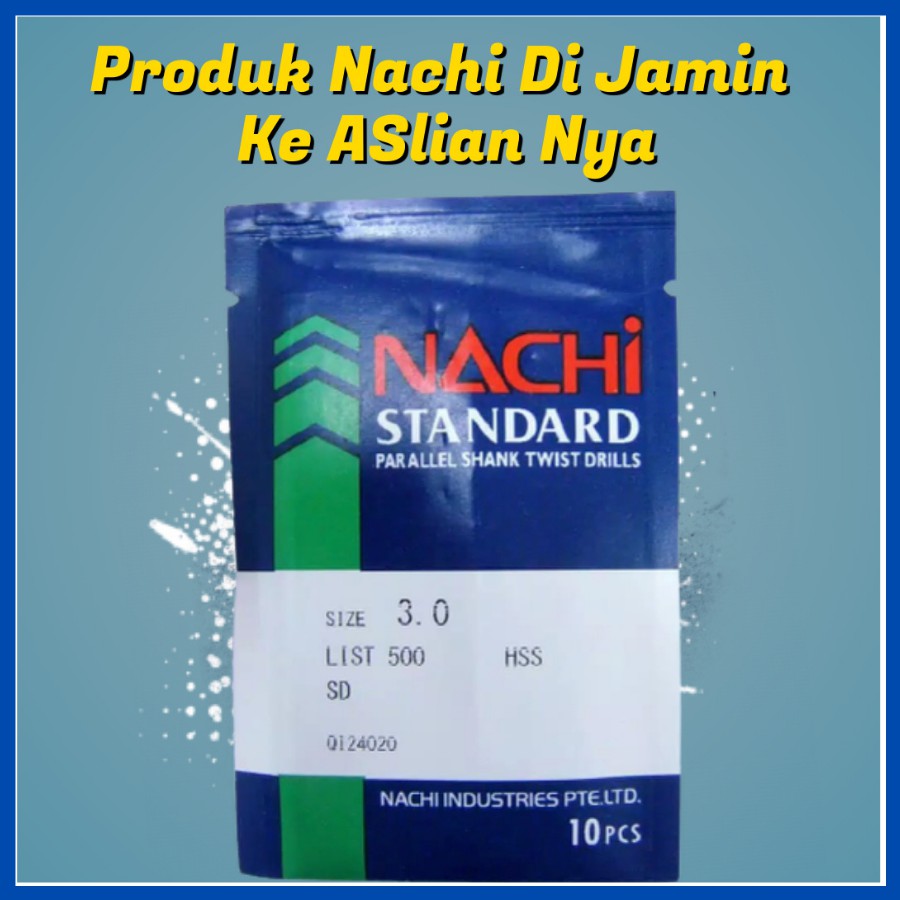 NACHI 3 MM MATA BOR BESI BETON HSS ASLI ALAT PERLENGKAPAN RUMAH PERTUKANGAN PERKAKAS TANGAN ORIGINAL