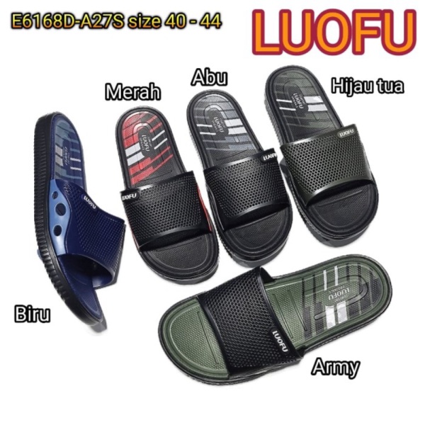 kokop cowok Berkualitas karet sendal pria import sandal E6168D-A27S luofu Unik