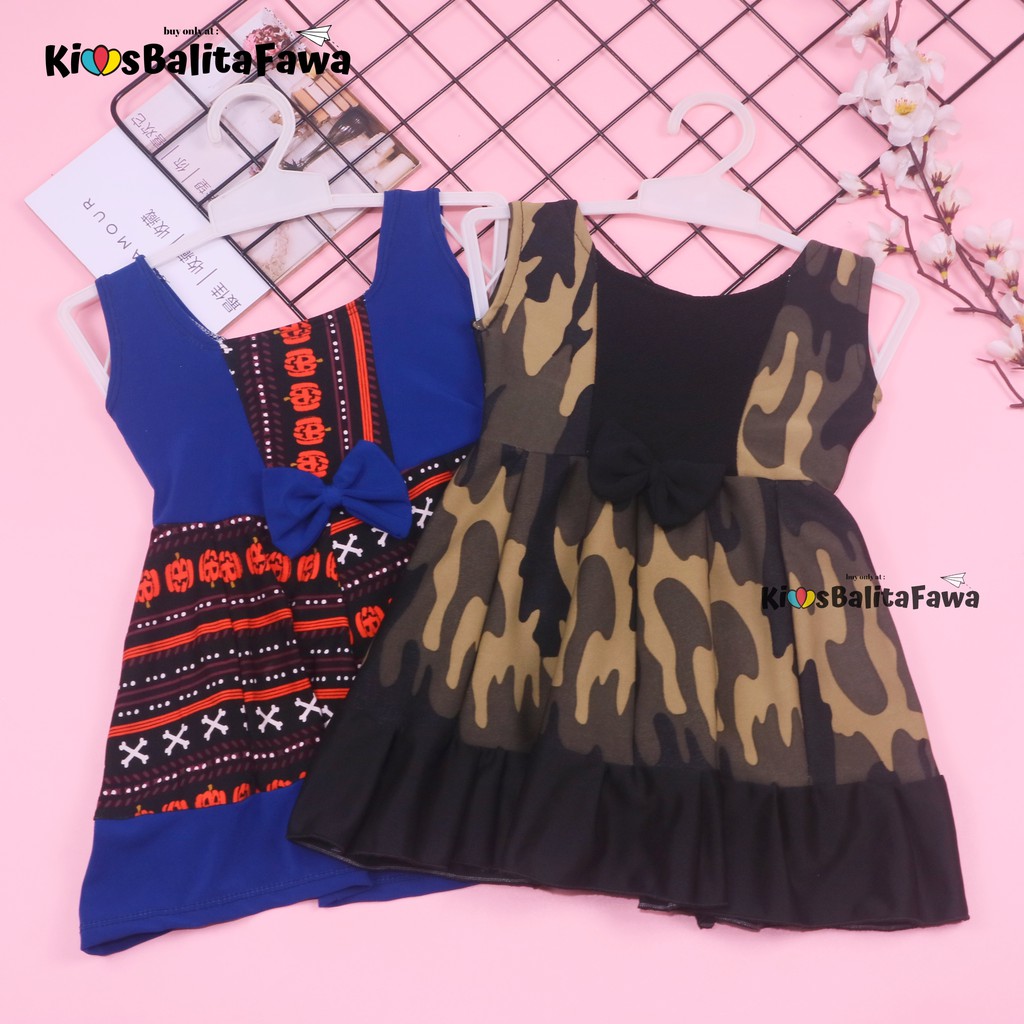 Dress Aurora uk 1-2 Tahun / Baju Anak Perempuan Murah Dres Batik Adem Pakaian Yukensi Gaun Pesta