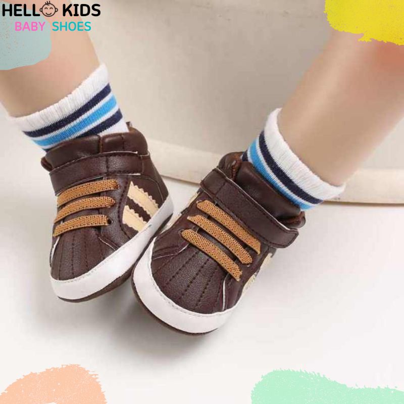 Sepatu Bayi Laki laki Umur 0-12 Bulan Sepatu Prewalker Bayi Laki laki 0 6 12 14 Bulan Baby Shoes Laki Laki Umur 1 Tahun Coklat HK002