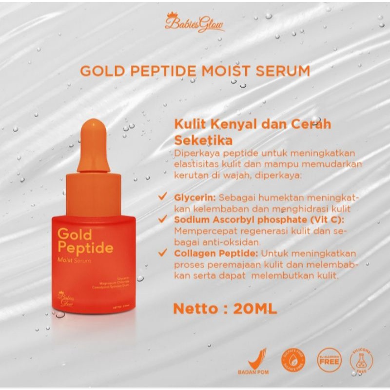 BABIES GLOW GOLD PEPTIDE MOIST SERUM NEW