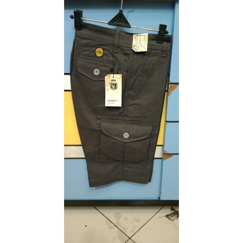 Celana kargo  pria PDL pendek katun twil tebal size 27-38