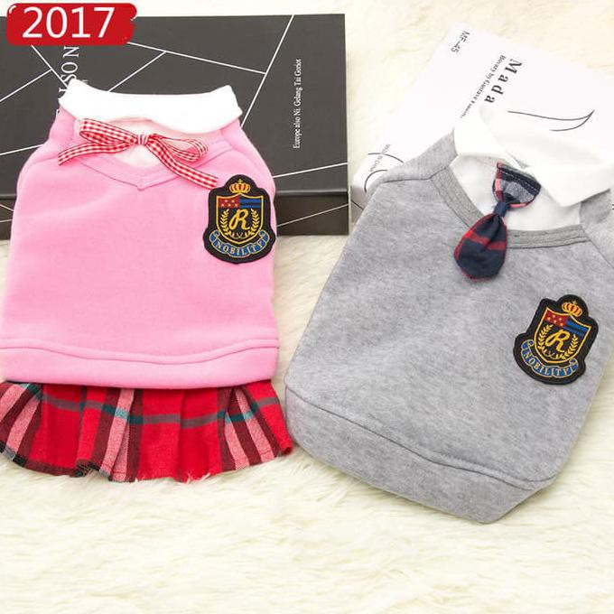 Baju seragam sekolah jepang anjing & kucing /Baju hewan
