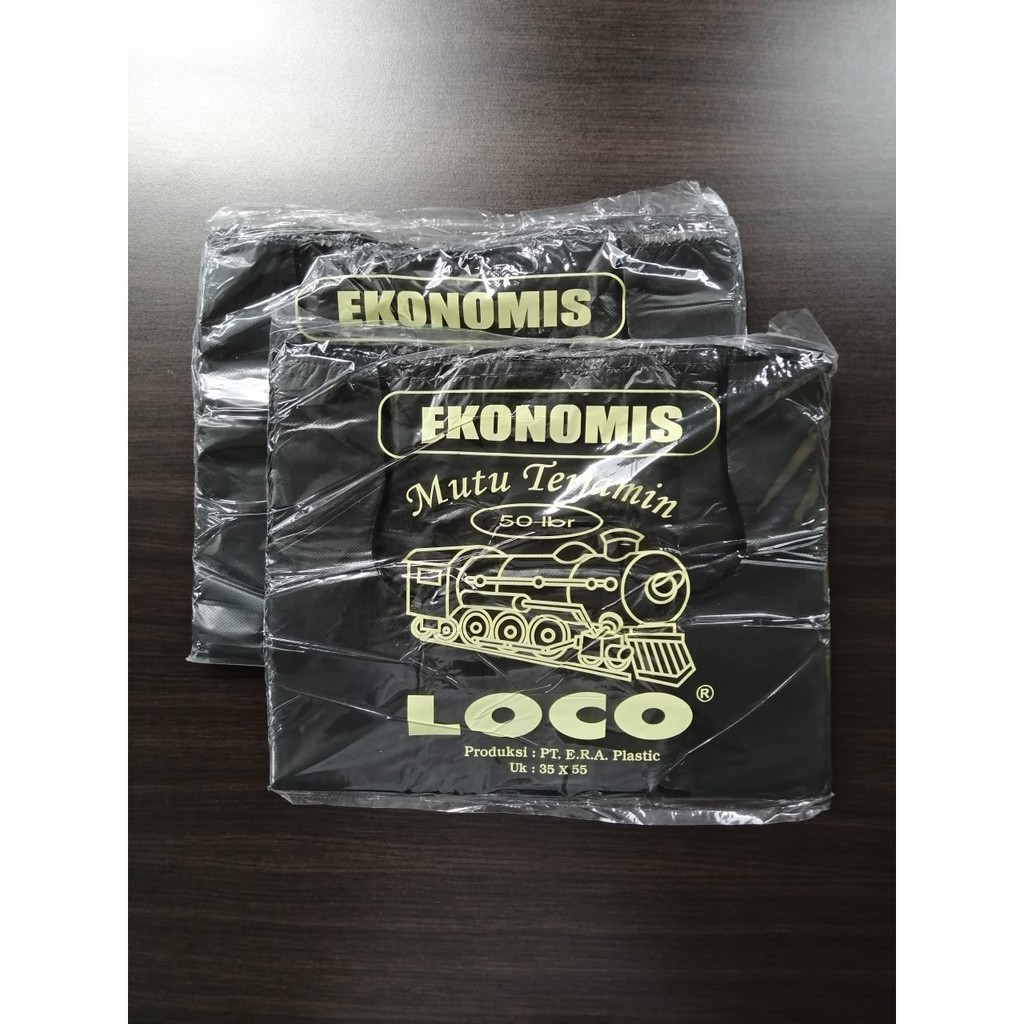 Loco Ekonomis 35 x 55 Hitam Kantong Plastik Kresek Murah