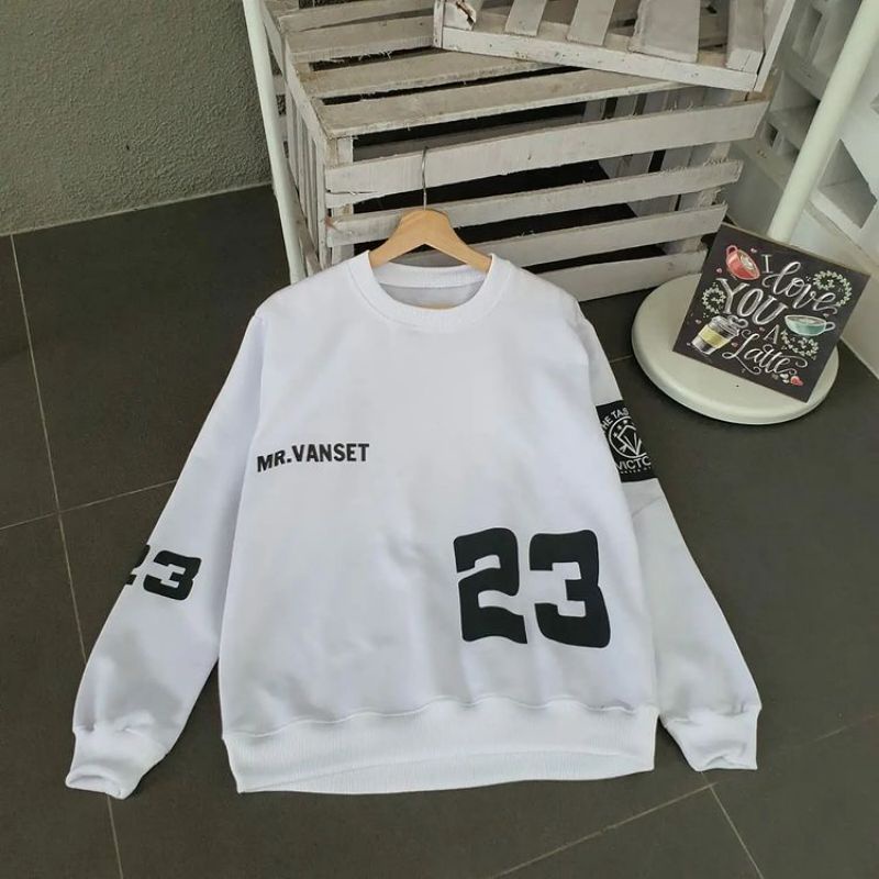 Nayla Fashion Grosir - MR VANSET 23 Sweater basic crewneck couple terbaru pria wanita/sweater keren trendy - bahan fleece soft