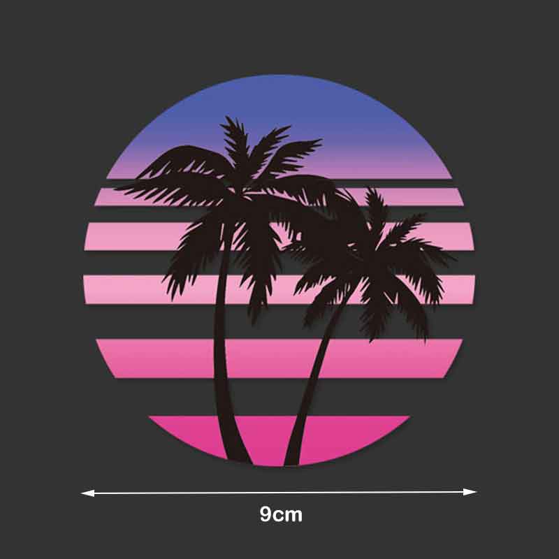 Sunset Car Stickers Vinyl Palm Tree Auto Decals Charm Side Window Cover Automobile Tuning Decor Accessories Car Styling