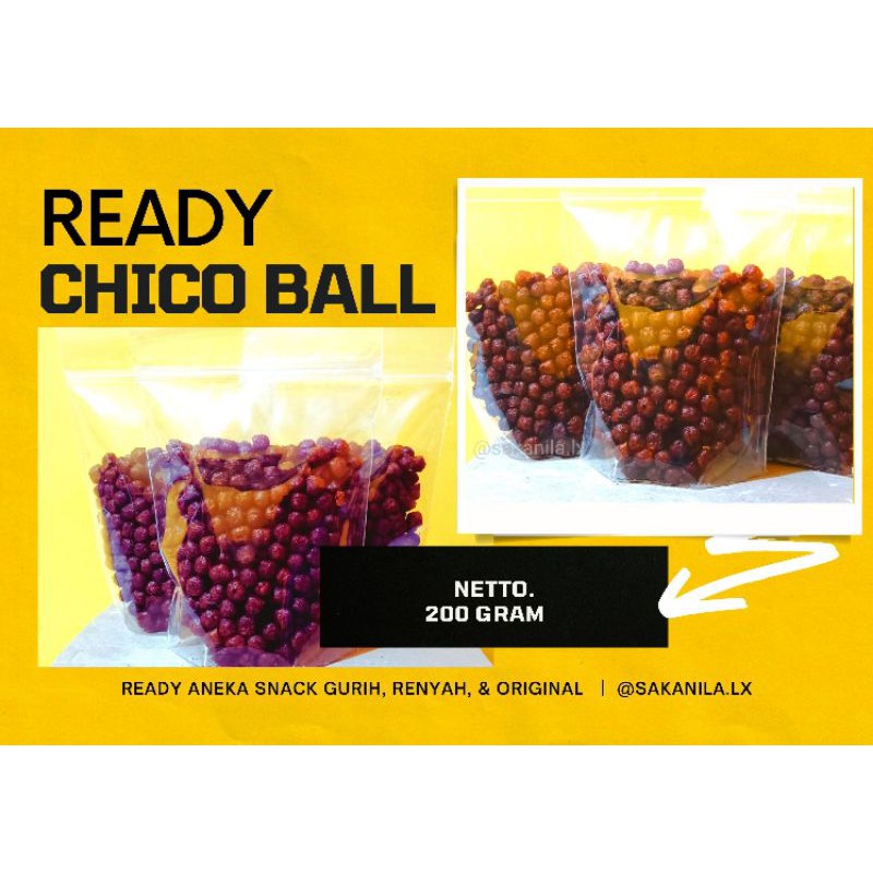 

CHICO BALL SNACK 200 gr. Gurih Rasa Coklatnya Meleleh