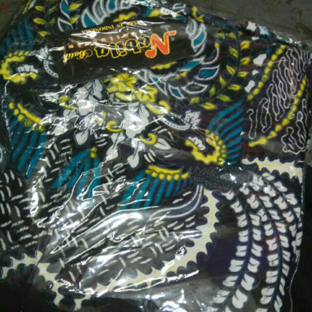 Nabila Batik Jumbo M / 10xl Kemeja Lengan Pendek Motif Kupu Abu Murah Batik Jumbo