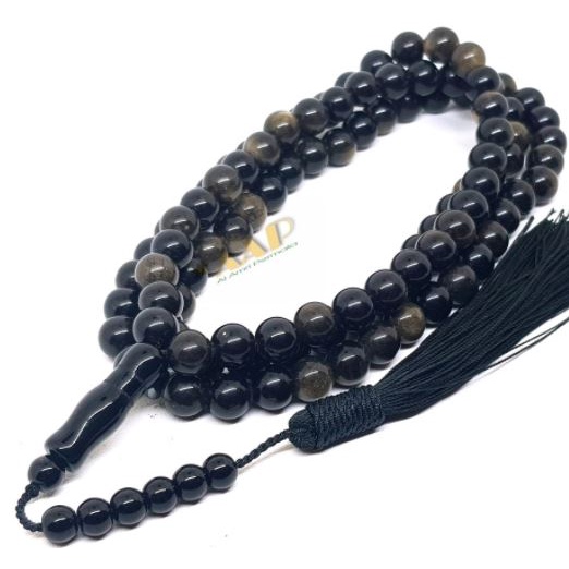 Tasbih Batu Akik Bulmon 99 Butir Tasbih Batu Bulu Monyet GARANSI ASLI / Tasbih Model Baru
