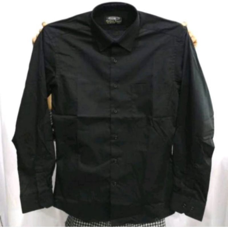 kemeja hitam jumbo polos