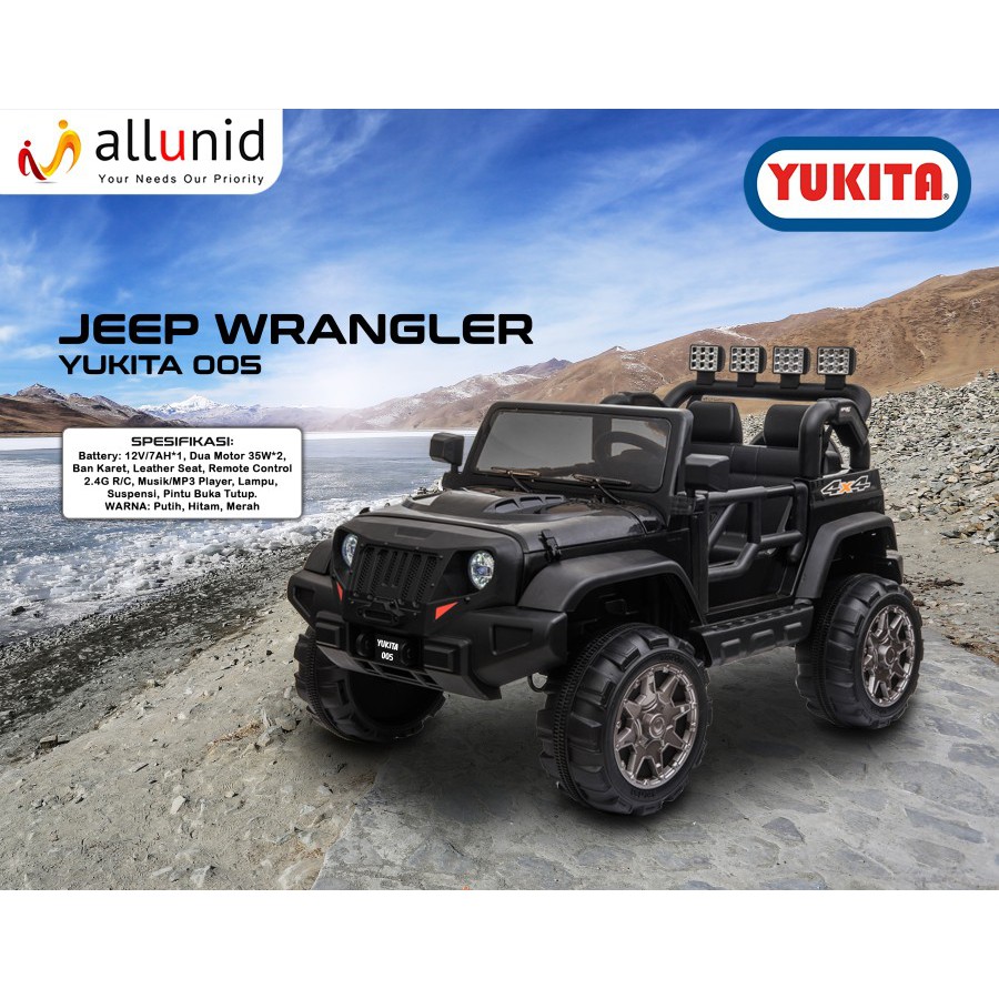 MOBIL AKI JEEP WRANGLER YUKITA 005 MAINAN ANAK
