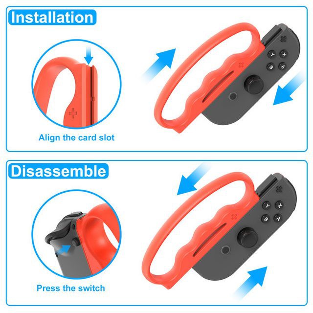 iPlay Boxing Grip Nintendo Switch Fitness Joy Con HBS 199 - Hitam