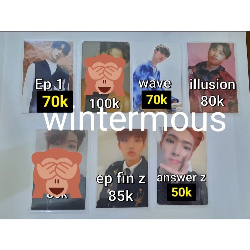 Ateez Mingi PC Photocard Treasure Album Ep 1 Ep 2 Wave Illusion Ep Fin A Ep Fin Z