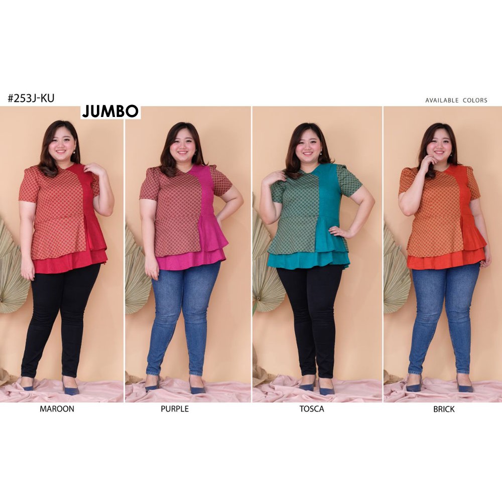 BIGCLO COD LD 98 118cm Atasan  Batik  Jumbo 253 Baju  