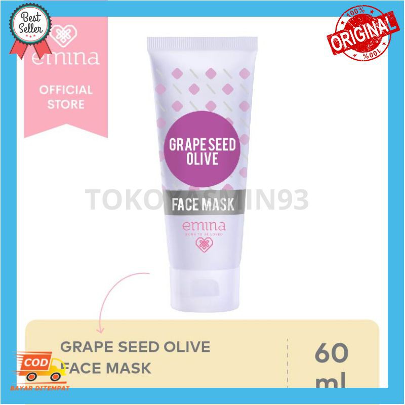 Emina Grape Seed Olive Face Mask 60ml Murah