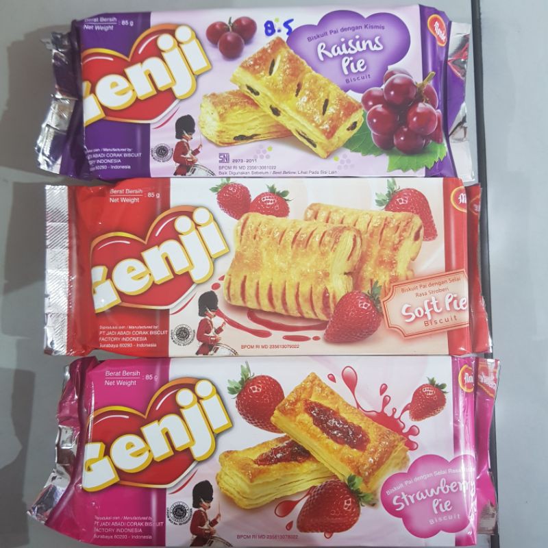 

GENJI STRAWBERRY PIE, RAISINS PIE, SOFT PIE 85GR