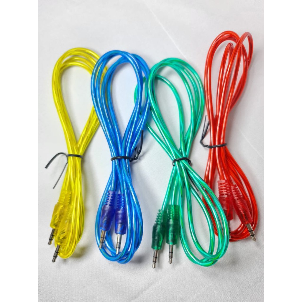 Kabel Aux Audio/ Transparan/ kabel audio 1 To 1 panjang 1.5M