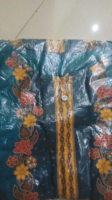 Atasan Batik Tunik Marina Cibulan Hitam Manis All Size Ld 105 Jumbo Ld 120