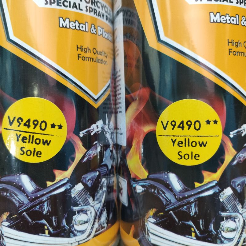 Pilok Pilox Cat Diton Premium Yellow Sole 9490 V9490 Kuning Sol 400cc Cat Semprot Diton Premium Tahan Bensin Cepat Kering