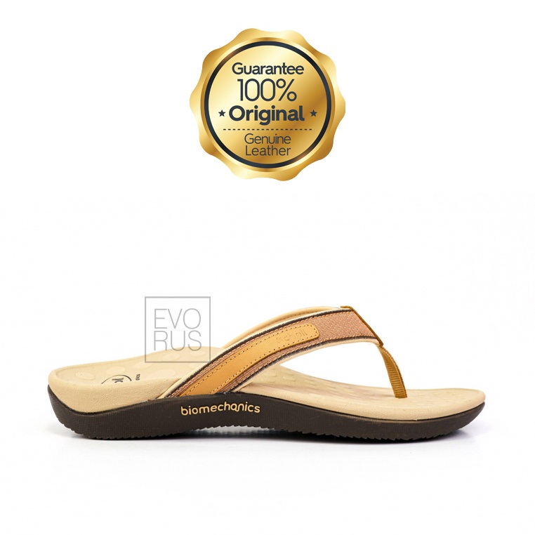 SCHOLL Biomechanics LB2 Camel 100% SCHOLL Original | Sandal Kulit Asli | Flat Foot Flat Feet