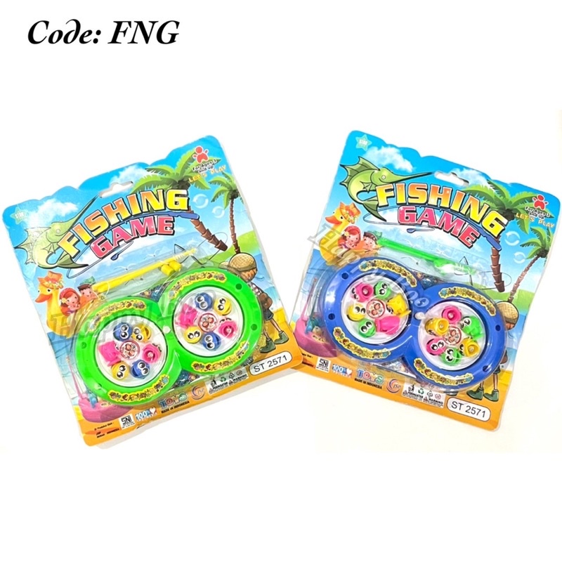 mainan pancing ikan magnet 2 kolam elektrik bergerak mainan fishing game fng