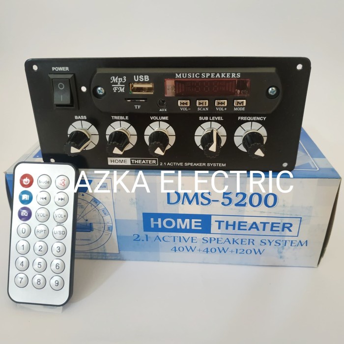 Kit Power Amplifier Speaker Aktif 2.1 Channel MP3 Bluetooth DMS 5200