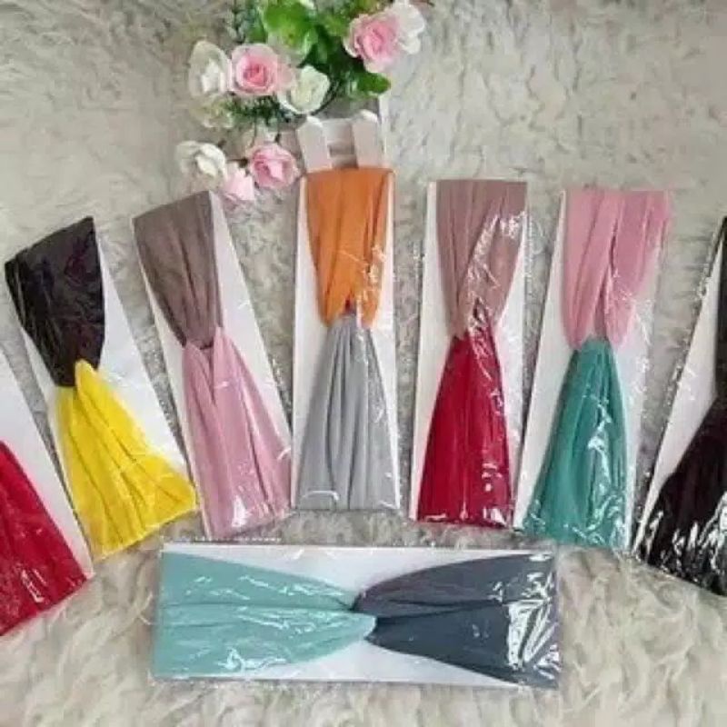 Bandana Jalit Jalur Murah/Bando Aksesoris Rambut/Bandana Wanita