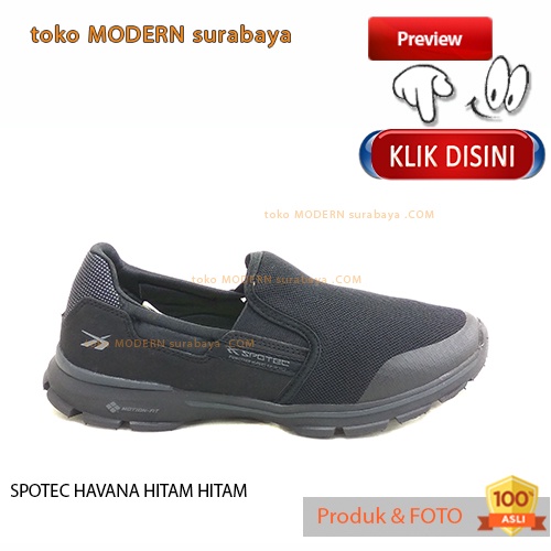 SPOTEC HAVANA HITAM HITAM sepatu pria sepatu casual slip on