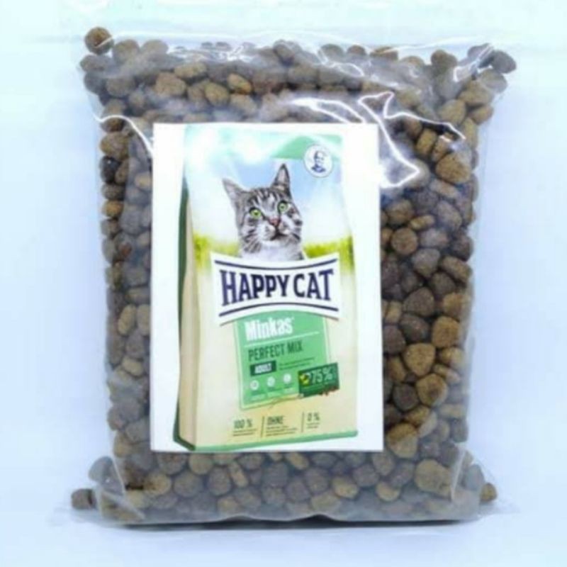 Makanan Kucing Happy Cat Minkas Perfect Mix Adult 1kg Repack - Happy Cat Lamb&amp;Fish