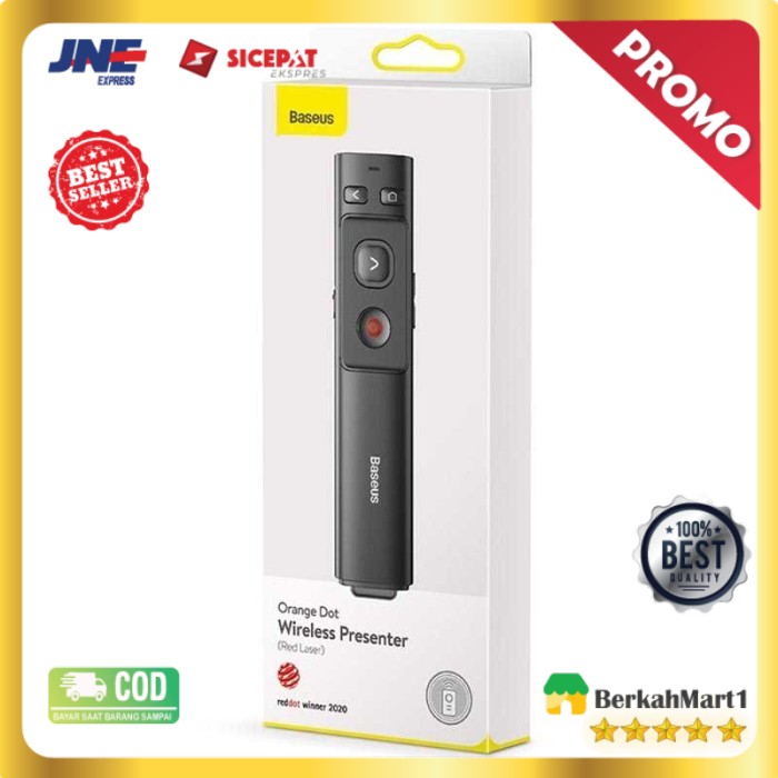 Baseus Pointer Dot Wireless Laser Presenter Red Pointer 2.4GHz Origina